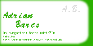 adrian barcs business card